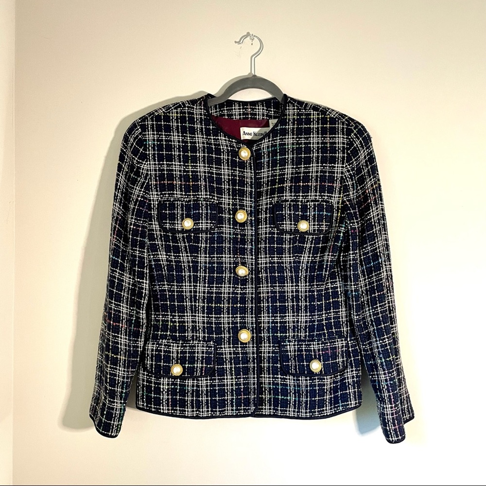 Vintage Anne Klein Tweed Blazer!